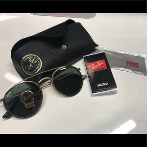 Ray Ban sunglasses - Gold Round Double Bridge